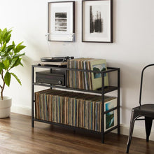 Load image into Gallery viewer, Provo Record Storage Console Matte Black/Brown