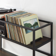 Load image into Gallery viewer, Provo Record Storage Console Matte Black/Brown