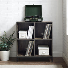 Load image into Gallery viewer, Jacobsen Record Storage Cube Bookcase Brown Ash/Matte Black