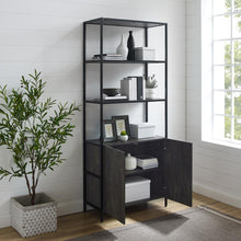Load image into Gallery viewer, Jacobsen Large Etagere Brown Ash/Matte Black