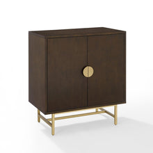 Load image into Gallery viewer, Blair Bar Cabinet Dark Brown/Gold