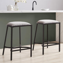 Load image into Gallery viewer, Ellery 2Pc Counter Stool Set Gray/Matte Black - 2 Stools