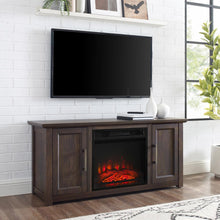 Load image into Gallery viewer, Camden 48" Low Profile Tv Stand W/Fireplace Dark Walnut