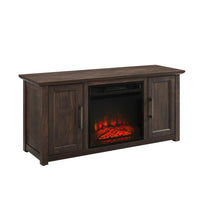 Load image into Gallery viewer, Camden 48" Low Profile Tv Stand W/Fireplace Dark Walnut