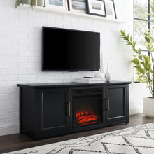 Load image into Gallery viewer, Camden 58" Low Profile Tv Stand W/Fireplace Black