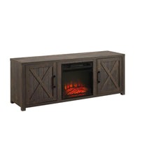 Load image into Gallery viewer, Gordon 58" Low Profile Tv Stand W/Fireplace Dark Walnut