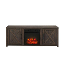 Load image into Gallery viewer, Gordon 58" Low Profile Tv Stand W/Fireplace Dark Walnut