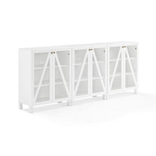Load image into Gallery viewer, Cassai 3Pc Media Storage Cabinet Set White - 3 Storage Pantries
