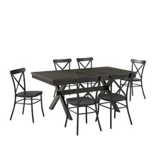 Load image into Gallery viewer, Hayden 7Pc Dining Set W/Camille Chairs Matte Black/ Slate - Table & 6 Chairs