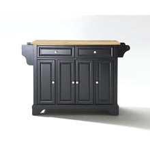 Load image into Gallery viewer, Lafayette Wood Top Full Size Kitchen Island/Cart Black/Natural