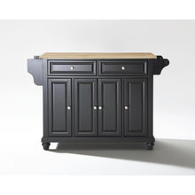 Load image into Gallery viewer, Cambridge Wood Top Full Size Kitchen Island/Cart Black/Natural