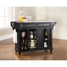 Load image into Gallery viewer, Cambridge Stainless Steel Top Full Size Kitchen Island/Cart Black/Stainless Steel