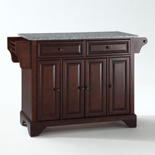 Load image into Gallery viewer, Lafayette Granite Top Full Size Kitchen Island/Cart Mahogany/Gray