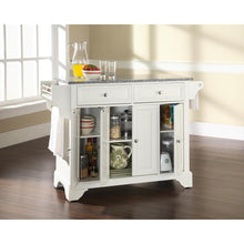 Load image into Gallery viewer, Lafayette Granite Top Full Size Kitchen Island/Cart White/Gray