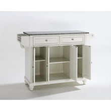 Load image into Gallery viewer, Cambridge Granite Top Full Size Kitchen Island/Cart White/Gray