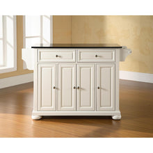 Load image into Gallery viewer, Alexandria Granite Top Full Size Kitchen Island/Cart White/Black