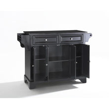 Load image into Gallery viewer, Lafayette Granite Top Full Size Kitchen Island/Cart Black/Black