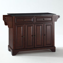 Load image into Gallery viewer, Lafayette Granite Top Full Size Kitchen Island/Cart Mahogany/Black