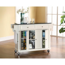 Load image into Gallery viewer, Full Size Granite Top Kitchen Cart White/Black