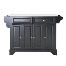 Load image into Gallery viewer, Lafayette Stone Top Full Size Kitchen Island/Cart Black/White