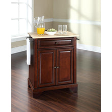 Load image into Gallery viewer, Lafayette Wood Top Portable Kitchen Island/Cart Mahogany/Natural