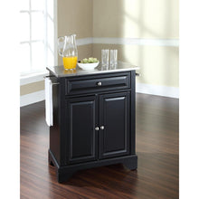 Load image into Gallery viewer, Lafayette Stainless Steel Top Portable Kitchen Island/Cart Black/Stainless Steel