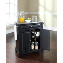 Load image into Gallery viewer, Lafayette Stainless Steel Top Portable Kitchen Island/Cart Black/Stainless Steel