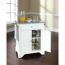 Load image into Gallery viewer, Lafayette Granite Top Portable Kitchen Island/Cart White/Gray