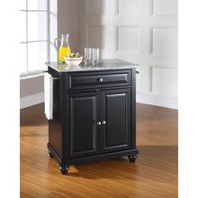Load image into Gallery viewer, Cambridge Granite Top Portable Kitchen Island/Cart Black/Gray