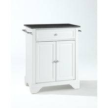 Load image into Gallery viewer, Lafayette Granite Top Portable Kitchen Island/Cart White/Black