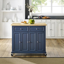 Load image into Gallery viewer, Madison Kitchen Cart Navy