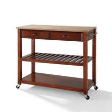 Load image into Gallery viewer, Wood Top Kitchen Prep Cart Cherry/Natural