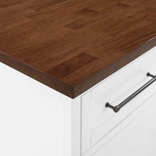 Load image into Gallery viewer, Bartlett Wood Top Kitchen Island