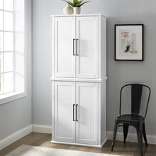 Load image into Gallery viewer, Bartlett Tall Storage Pantry White - 2 Stackable Pantries