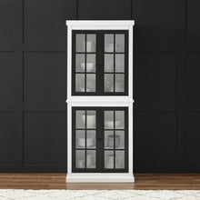 Load image into Gallery viewer, Cecily Tall Storage Pantry White/Matte Black - 2 Stackable Pantries