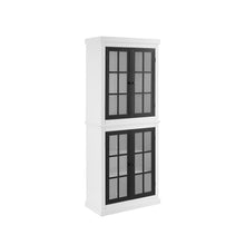 Load image into Gallery viewer, Cecily Tall Storage Pantry White/Matte Black - 2 Stackable Pantries