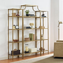 Load image into Gallery viewer, Aimee 3Pc Etagere Set Soft Gold - Large Etagere & 2 Narrow Etageres
