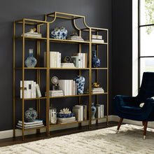 Load image into Gallery viewer, Aimee 3Pc Etagere Set Soft Gold - Large Etagere & 2 Narrow Etageres