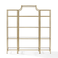 Load image into Gallery viewer, Aimee 3Pc Etagere Set Soft Gold - Large Etagere & 2 Narrow Etageres