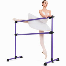 Load image into Gallery viewer, 4ft Portable Height Adjustable Freestanding Ballet Barre-Purple