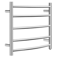 Load image into Gallery viewer, Electric Heated Towel Warmer Wall Mount Drying Rack 304 Stainless Steel