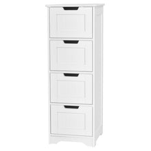 Load image into Gallery viewer, Free-Standing Side Storage Organizer with 4 Drawers-White
