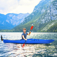 Load image into Gallery viewer, Single Sit-in Kayak Fishing Kayak Boat With Paddle and Detachable Rudder-Blue