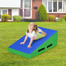 Load image into Gallery viewer, Incline Gymnastics Mat Wedge Ramp Gym Tumbling Exercise Mat-Blue & Green