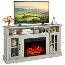 Load image into Gallery viewer, Fireplace TV Stand with 1400W Electric Fireplace-Gray