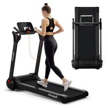 Load image into Gallery viewer, 2.25 HP Electric Motorized Folding Running Treadmill Machine with LED Display-Black