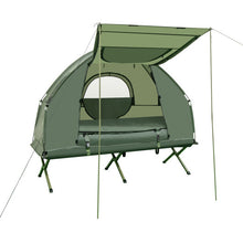 Load image into Gallery viewer, 1-Person Folding Camping Tent with Sunshade and Air Mattress