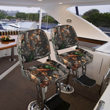 Load image into Gallery viewer, 2-Piece Folding Boat Seat Set with Sponge Padding-Camouflage
