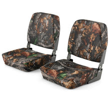 Load image into Gallery viewer, 2-Piece Folding Boat Seat Set with Sponge Padding-Camouflage