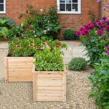 Load image into Gallery viewer, 24 Inch L-Shaped Wooden Raised Garden Bed with Open-Ended Base-Natural